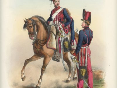 Gravure XIX - Martinet - L'armée française - Uniforme -Soldat - Monarchie de Juillet - 1830 et 1848 - Hussards 5 régiment