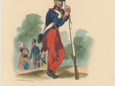 Gravure XIX - Martinet - L'armée française - Uniforme -Soldat - Monarchie de Juillet - 1830 et 1848 - Vétéran