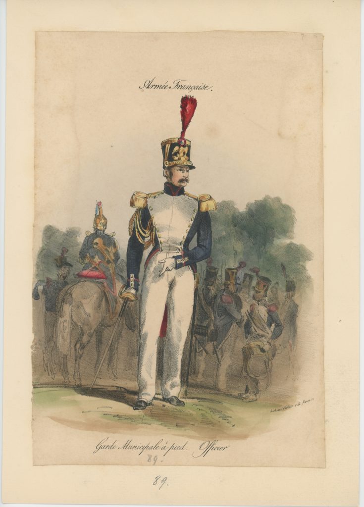 Gravure XIX - Martinet - L'armée française - Uniforme -Soldat - Monarchie de Juillet - 1830 et 1848 - Garde de Paris