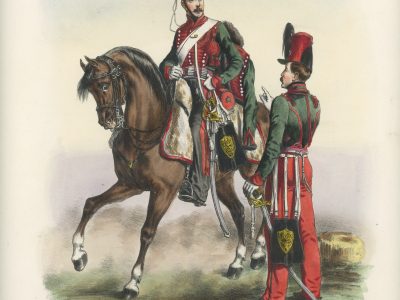 Gravure XIX - Martinet - L'armée française - Uniforme -Soldat - Monarchie de Juillet - 1830 et 1848 - Hussards 6 régiment