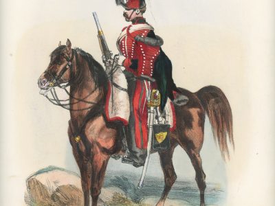 Gravure XIX - Martinet - L'armée française - Uniforme -Soldat - Monarchie de Juillet - 1830 et 1848 - Hussards 6 régiment