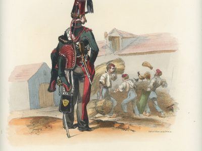 Gravure XIX - Martinet - L'armée française - Uniforme -Soldat - Monarchie de Juillet - 1830 et 1848 - Hussards 6 régiment