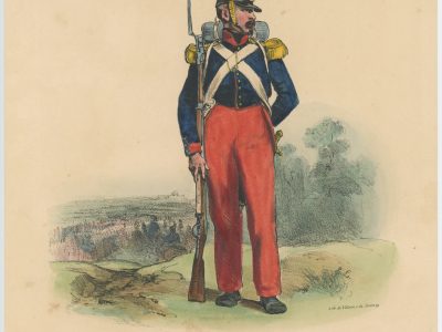 Gravure XIX - Martinet - L'armée française - Uniforme -Soldat - Monarchie de Juillet - 1830 et 1848 - Infanterie de ligne