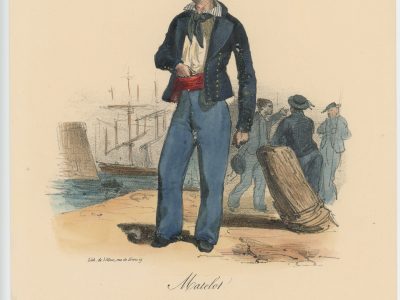 Gravure XIX - Martinet - L'armée française - Uniforme -Soldat - Monarchie de Juillet - 1830 et 1848 - Marine Française Matelot