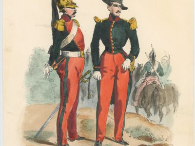 Gravure XIX - Martinet - L'armée française - Uniforme -Soldat - Monarchie de Juillet - 1830 et 1848 - Dragons à Cheval