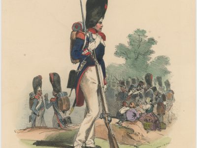 Gravure XIX - Martinet - L'armée française - Uniforme -Soldat - Monarchie de Juillet - 1830 et 1848 - Garde Nationale Grenadier