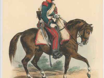 Gravure XIX - Martinet - L'armée française - Uniforme -Soldat - Monarchie de Juillet - 1830 et 1848 - Chasseur à Cheval