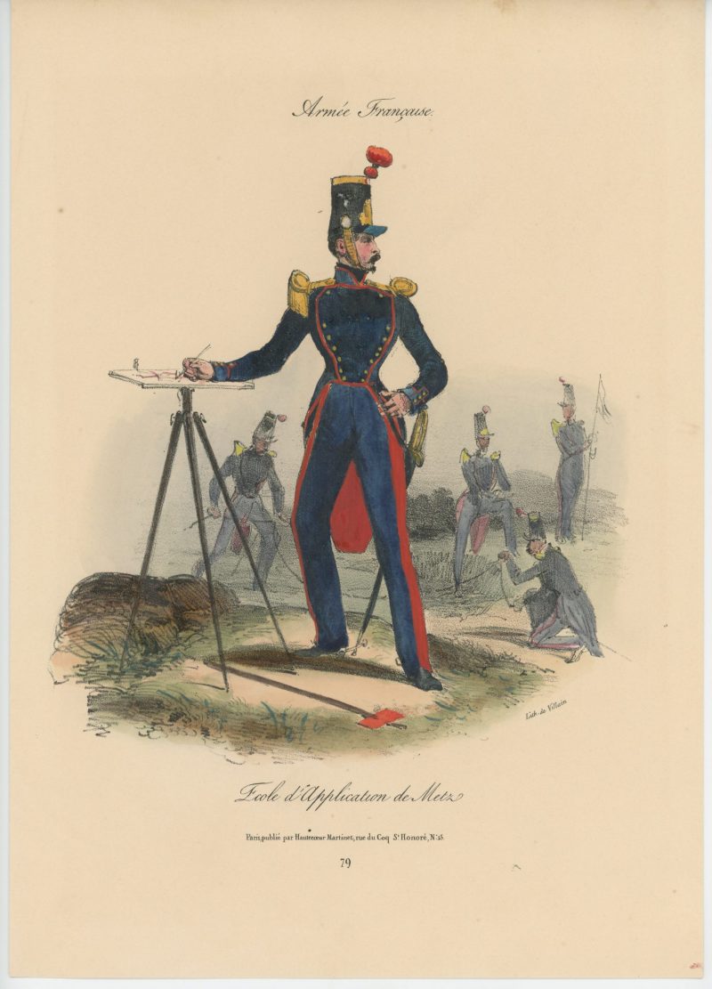 Gravure XIX - Martinet - L'armée française - Uniforme -Soldat - Monarchie de Juillet - 1830 et 1848 - Ecole Application de Metz