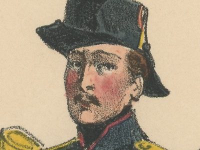 Gravure XIX - Martinet - L'armée française - Uniforme -Soldat - Monarchie de Juillet - 1830 et 1848 - Ecole Royale d'Etat Majpr