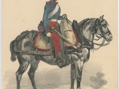 Gravure XIX - Martinet - L'armée française - Uniforme -Soldat - Monarchie de Juillet - 1830 et 1848 - Train des équipages