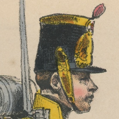 Gravure XIX - Martinet - L'armée française - Uniforme -Soldat - Monarchie de Juillet - 1830 et 1848 - Infanterie Légère Chasseur