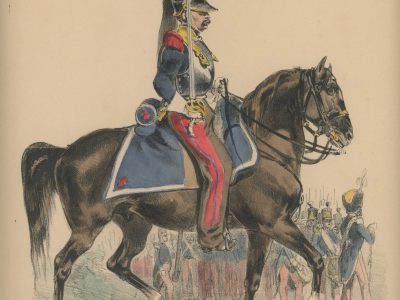 Gravure XIX - Martinet - L'armée française - Uniforme -Soldat - Monarchie de Juillet - 1830 et 1848 - Cuirassier