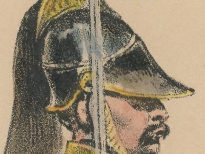 Gravure XIX - Martinet - L'armée française - Uniforme -Soldat - Monarchie de Juillet - 1830 et 1848 - Cuirassier