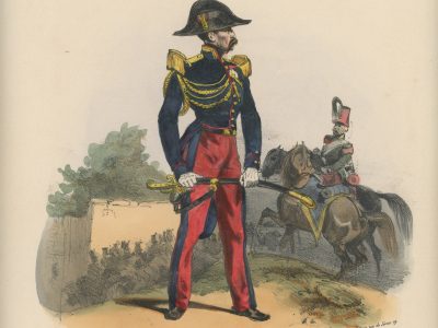 Gravure XIX - Martinet - L'armée française - Uniforme -Soldat - Monarchie de Juillet - 1830 et 1848 - Corps Royal d'Etat Major