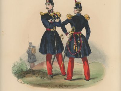 Gravure XIX - Martinet - L'armée française - Uniforme -Soldat - Monarchie de Juillet - 1830 et 1848 - Infanterie de Ligne