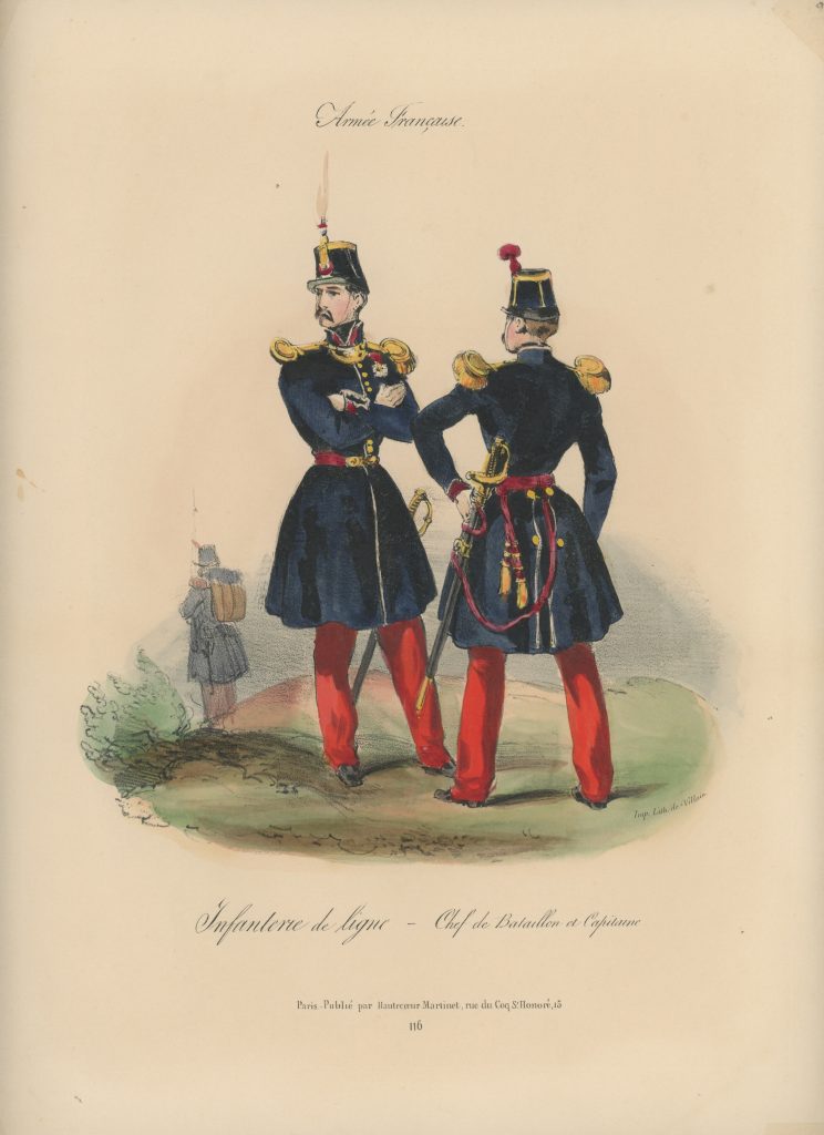 Gravure XIX - Martinet - L'armée française - Uniforme -Soldat - Monarchie de Juillet - 1830 et 1848 - Infanterie de Ligne
