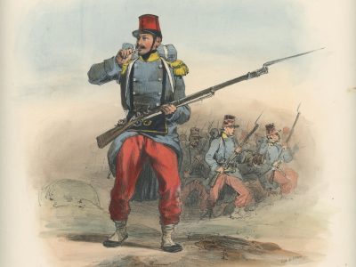 Gravure XIX - Martinet - L'armée française - Uniforme -Soldat - Monarchie de Juillet - 1830 et 1848 - Infanterie de Ligne