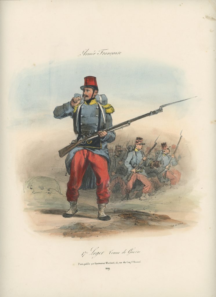 Gravure XIX - Martinet - L'armée française - Uniforme -Soldat - Monarchie de Juillet - 1830 et 1848 - Infanterie de Ligne