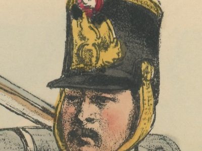Gravure XIX - Martinet - L'armée française - Uniforme -Soldat - Monarchie de Juillet - 1830 et 1848 - Infanterie Lègère Carabinier
