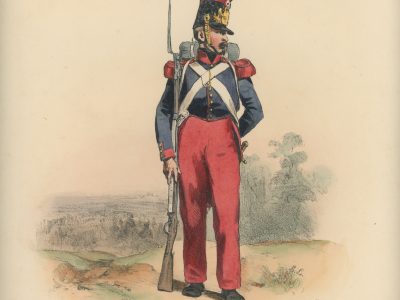 Gravure XIX - Martinet - L'armée française - Uniforme -Soldat - Monarchie de Juillet - 1830 et 1848 - Infanterie de Ligne Grenadier