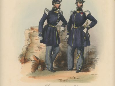 Gravure XIX - Martinet - L'armée française - Uniforme -Soldat - Monarchie de Juillet - 1830 et 1848 - Chausseur D’Orléans