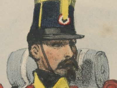 Gravure XIX - Martinet - L'armée française - Uniforme -Soldat - Monarchie de Juillet - 1830 et 1848 - Infanterie Légère Carabinier