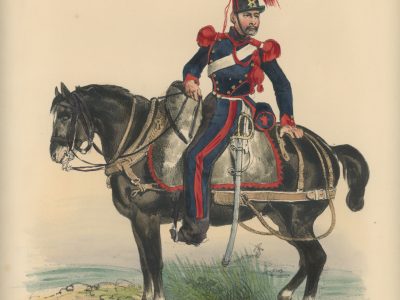 Gravure XIX - Martinet - L'armée française - Uniforme -Soldat - Monarchie de Juillet - 1830 et 1848 - Artilleur Conducteur