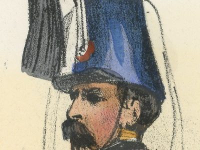 Gravure XIX - Martinet - L'armée française - Uniforme -Soldat - Monarchie de Juillet - 1830 et 1848 - Hussards 4 régiment Officier