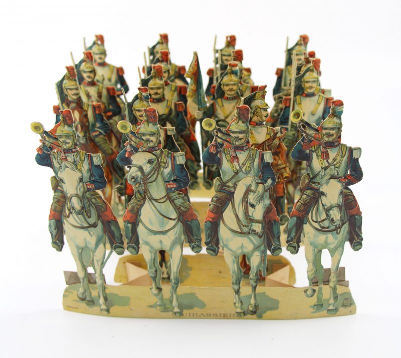 Figurines Dépliant Armée Française Cuirassiers et Chasseurs à Pied 3ème République XIX