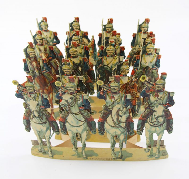 Figurines Dépliant Armée Française Cuirassiers et Chasseurs à Pied 3ème République XIX