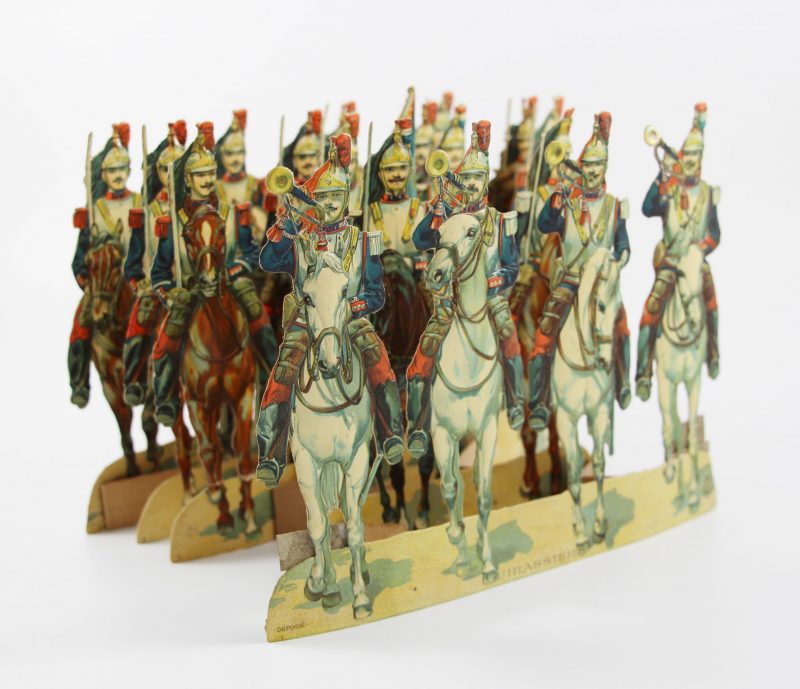 Figurines Dépliant Armée Française Cuirassiers et Chasseurs à Pied 3ème République XIX