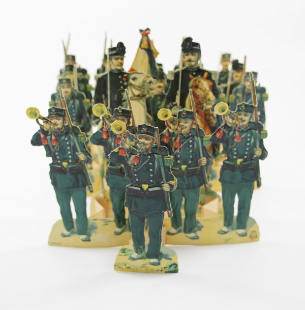 Figurines Dépliant Armée Française Cuirassiers et Chasseurs à Pied 3ème République XIX