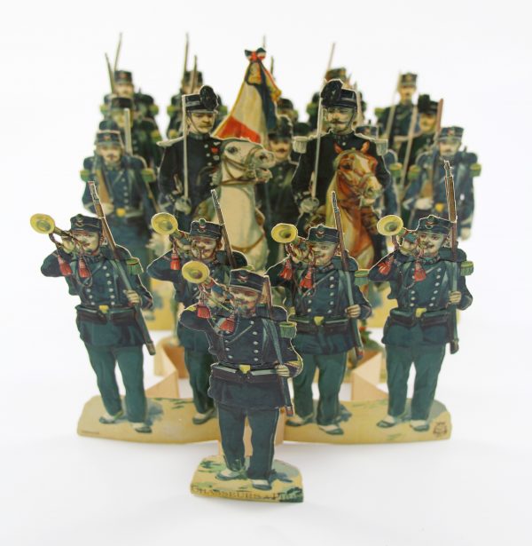 Figurines Dépliant Armée Française Cuirassiers et Chasseurs à Pied 3ème République XIX