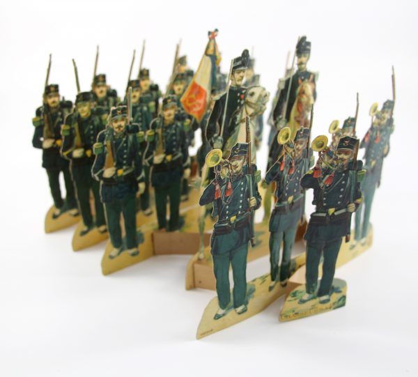 Figurines Dépliant Armée Française Cuirassiers et Chasseurs à Pied 3ème République XIX