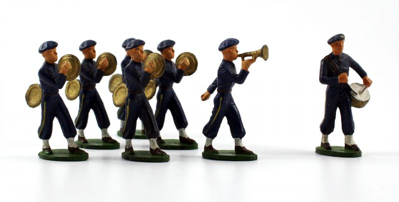 Figurines Starlux anciennes 7 Chasseurs à Pied fanfare