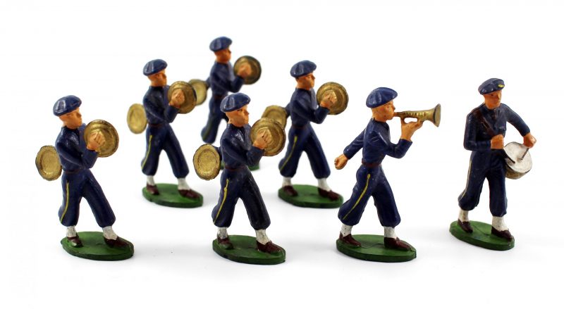 Figurines Starlux anciennes 7 Chasseurs à Pied fanfare