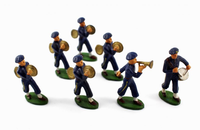 Figurines Starlux anciennes 7 Chasseurs à Pied fanfare