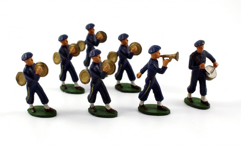 Figurines Starlux anciennes 7 Chasseurs à Pied fanfare