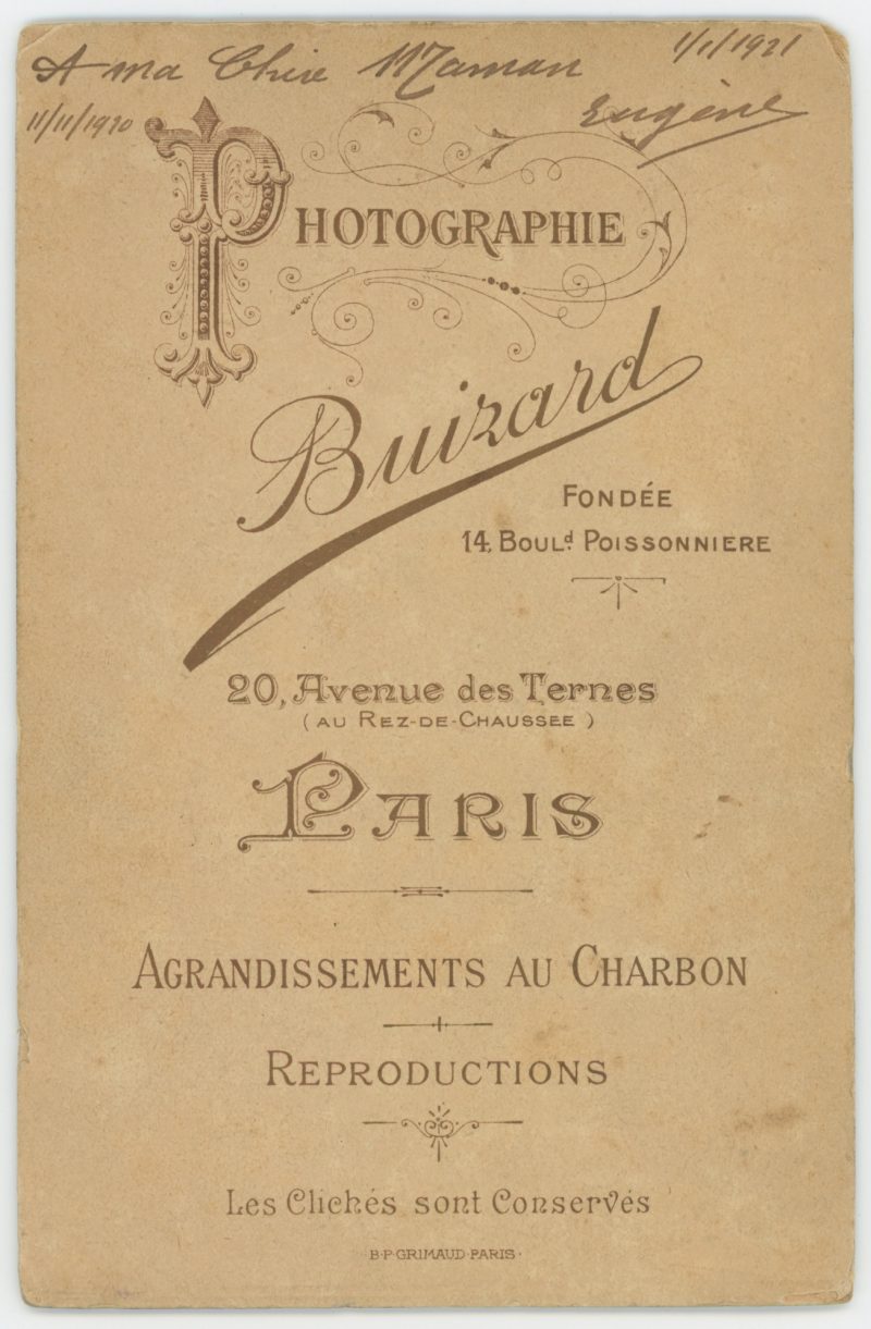 Grande CDV Soldat Français - Infanterie - Uniforme - Guerre 14/18 - Croix de la légion d'honneur - Décoration - Paris 1920 / 1921