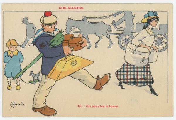 Lot 56 Cartes Postale Illustrée - Marine Française - Marin - Port - Henri Gervèse - La vie du Marin