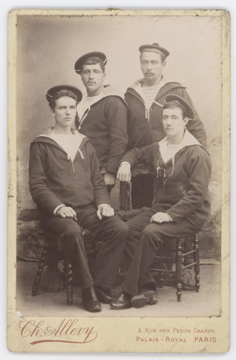 Grande CDV - Matelot de la Marine - Soldat - Français - 1885 - Uniforme de la Marine Française - Photographe Ch.Allevy Paris - Aviso Parseval