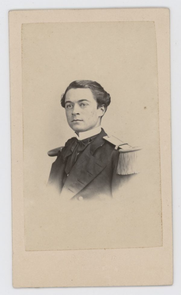 4 CDV - Anciennes Photographies - Second Empire - Uniforme Marine Française - Portraits Brest Port - Marins - Officiers - Napoleon III