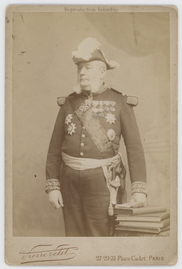 Grande CDV - Officier de la Marine - Soldat - Français - Amiral Bienaimé - 1895 - Uniforme - Marine Française - Pierre Petit Paris