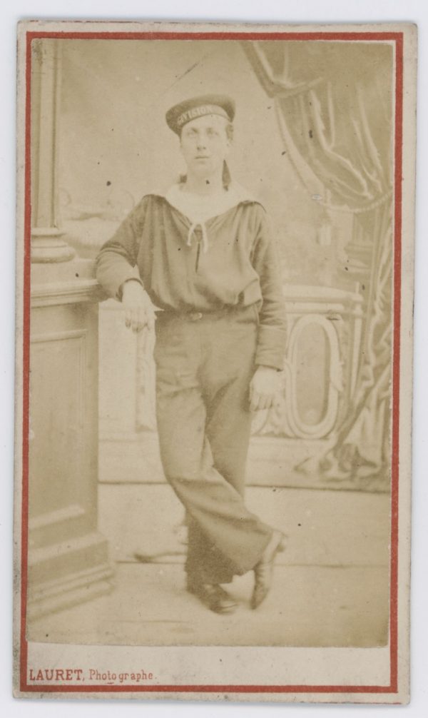 10 CDV - Anciennes Photographies - Second Empire - Uniforme Marine Française - Portraits Marseille Port - Marins - Mousses - Napoleon III