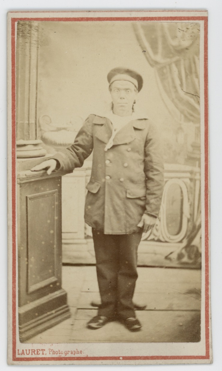 10 CDV - Anciennes Photographies - Second Empire - Uniforme Marine Française - Portraits Marseille Port - Marins - Mousses - Napoleon III