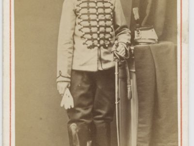 2 CDV - Anciennes Photographies - 3ème République - 11ème Chasseurs - Casque - Luneville - Uniforme