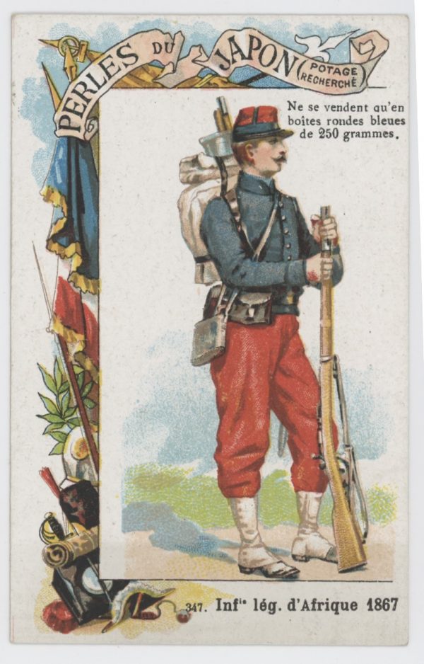 84 chromos imagerie - Perles du Japon - Armée Française - Uniforme - Second Empire / 3ème République - Historique - Soldat - Infanterie