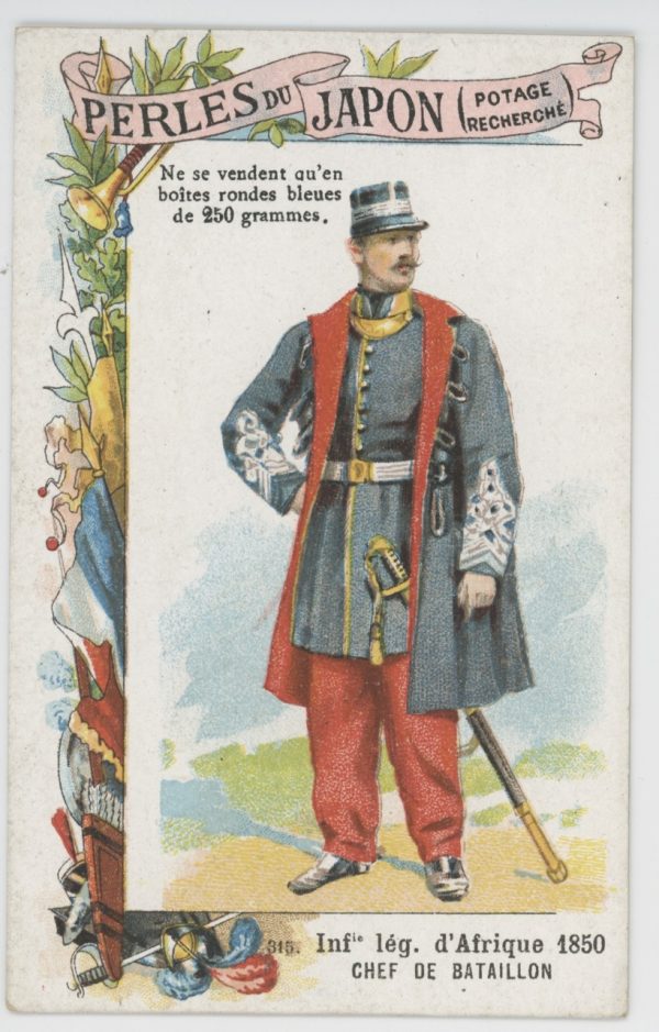 84 chromos imagerie - Perles du Japon - Armée Française - Uniforme - Second Empire / 3ème République - Historique - Soldat - Infanterie