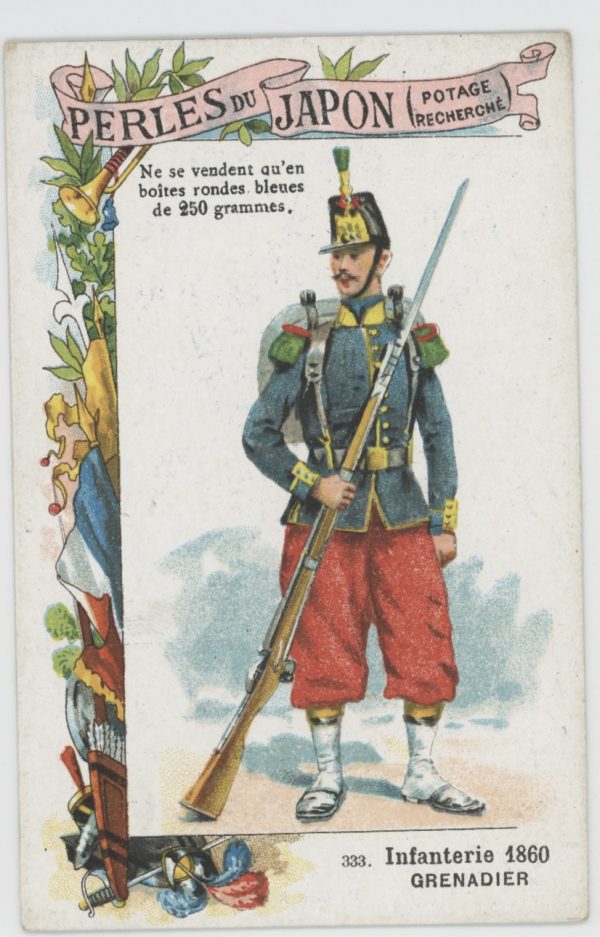 84 chromos imagerie - Perles du Japon - Armée Française - Uniforme - Second Empire / 3ème République - Historique - Soldat - Infanterie