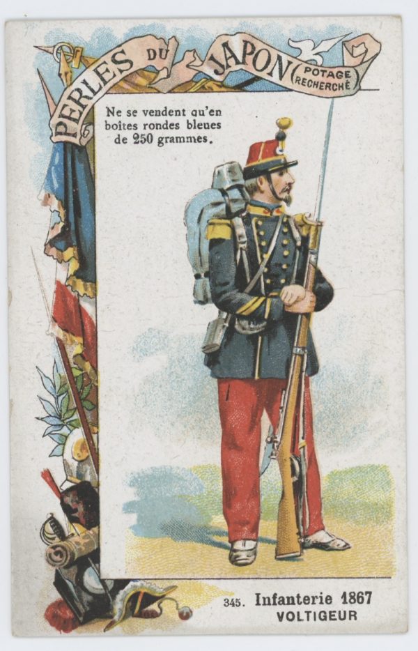 84 chromos imagerie - Perles du Japon - Armée Française - Uniforme - Second Empire / 3ème République - Historique - Soldat - Infanterie